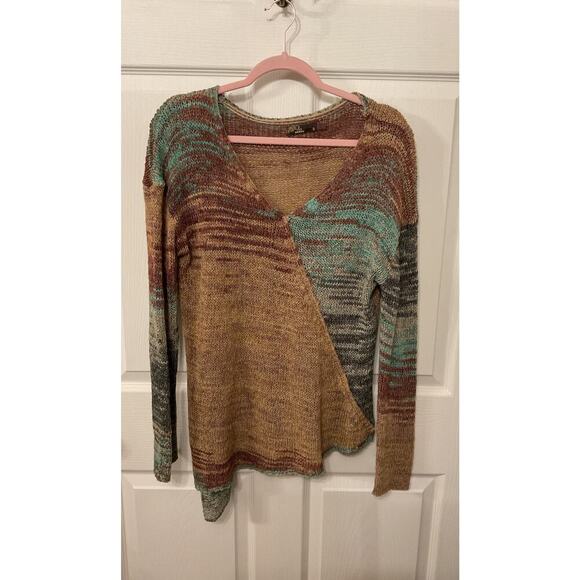 Prana Women's Multicolored Yarn Vignette Sweater in Henna, S - Picture 3 of 7